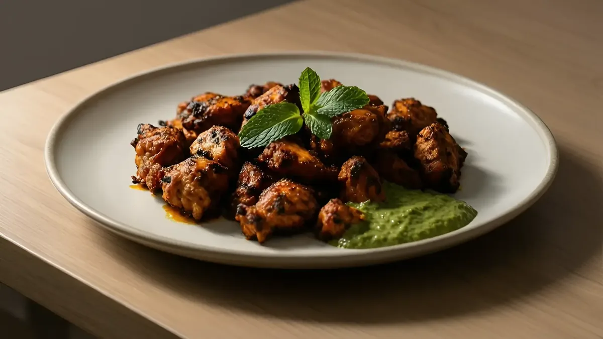 Chicken tikka plate