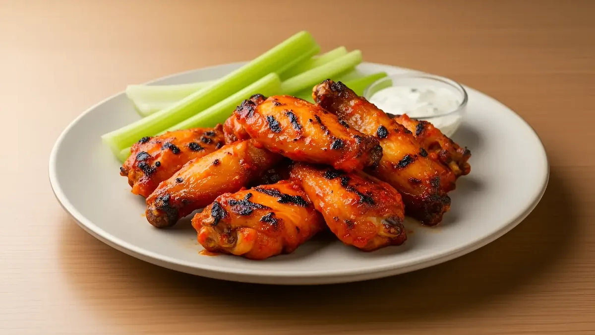 Grilled buffalo wings