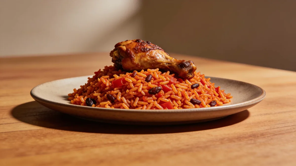 Jollof rice with chicken
