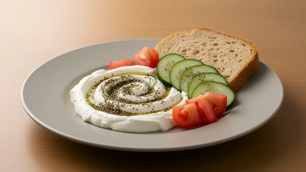 Labneh breakfast plate