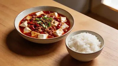 Mapo tofu with rice