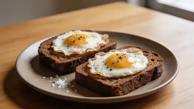 Rye toast with eggs