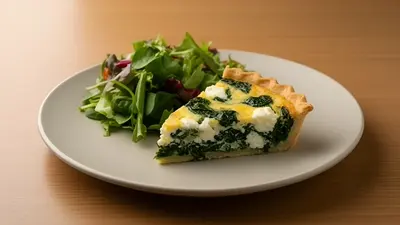 Spinach & feta quiche