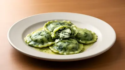 Spinach-ricotta ravioli