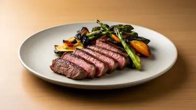 Steak & roast vegetables