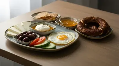 Turkish breakfast spread
