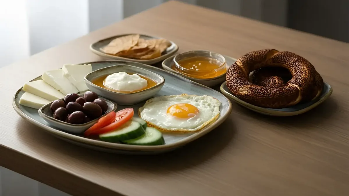 Turkish breakfast spread